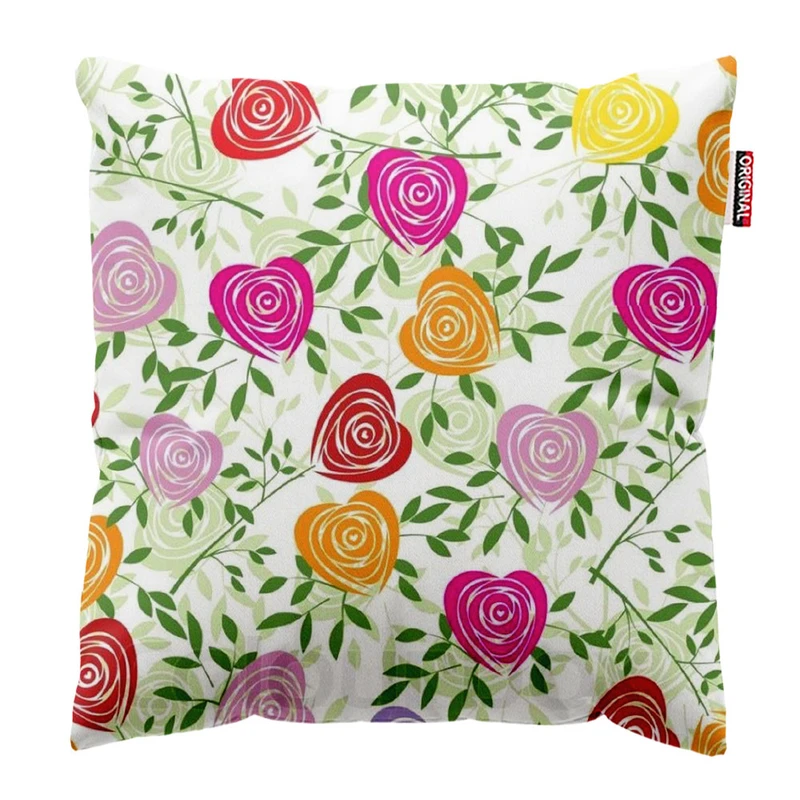  کوسن پاد آفرین طرح گل کد 2488 سایز 30*30 سانتی متر