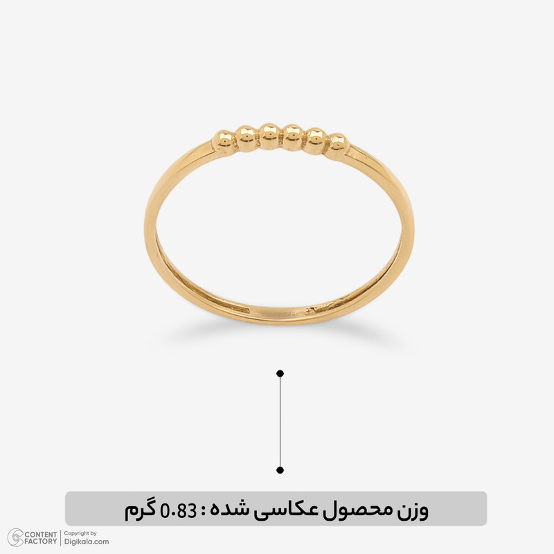 انگشتر طلا 18 عیار زنانه حافا گلد مدل R409 - 8
