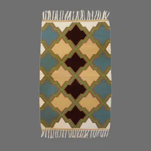 گلیم دستبافت نیم متری طرح مدرن کد 04