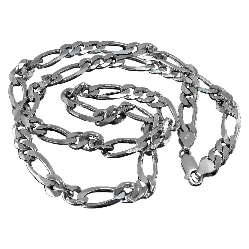 زنجیر نقره مردانه گالری ظهیرالدینی مدل Figaro 55-60 GT