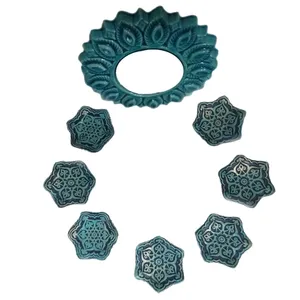 مجموعه ظروف هفت سین 8 پارچه طرح خورشید کد 33200
