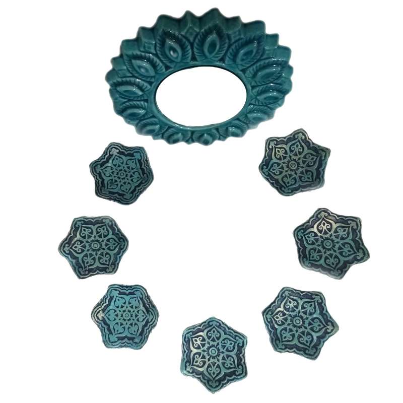مجموعه ظروف هفت سین 8 پارچه طرح خورشید کد 33200