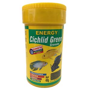 نقد و بررسی غذا ماهی انرژی مدل Cichilid green granulat وزن 40 گرم توسط خریداران