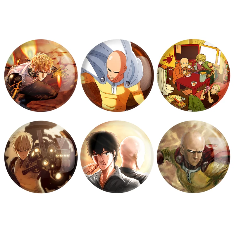 مگنت خندالو مدل انیمه مرد تک مشتی مدل One Punch Man کد 448A مجموعه 6 عددی