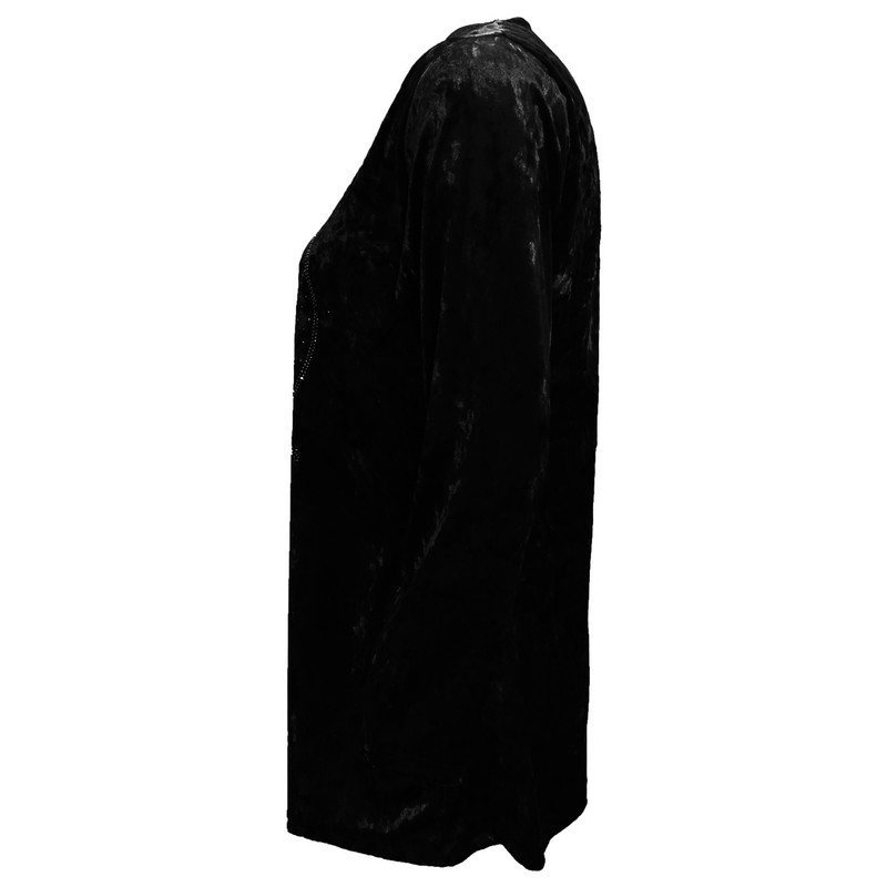 تونیک زنانه مدل مخمل نگینی ایفل کد tm-2602 رنگ مشکی