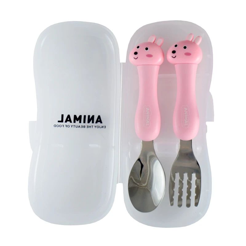   قاشق و چنگال کودک مدل عروسکی طرح لاما