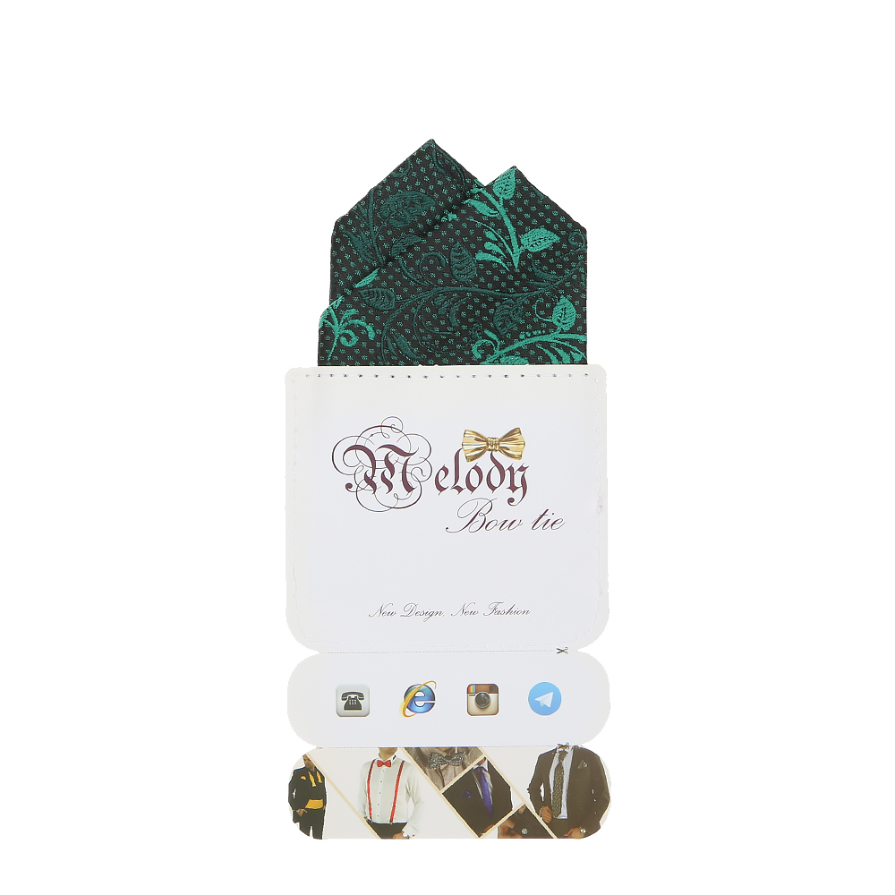 دستمال جیب مردانه ملودی مدل PS5108MSEgrn