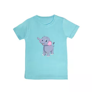 تی شرت آستین کوتاه پسرانه مدل  فیل کوچولو کد BL051