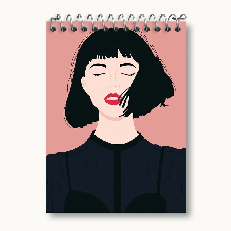 دفتر یادداشت 50 برگ خندالو مدل دختر قوی Girl Power کد 28950