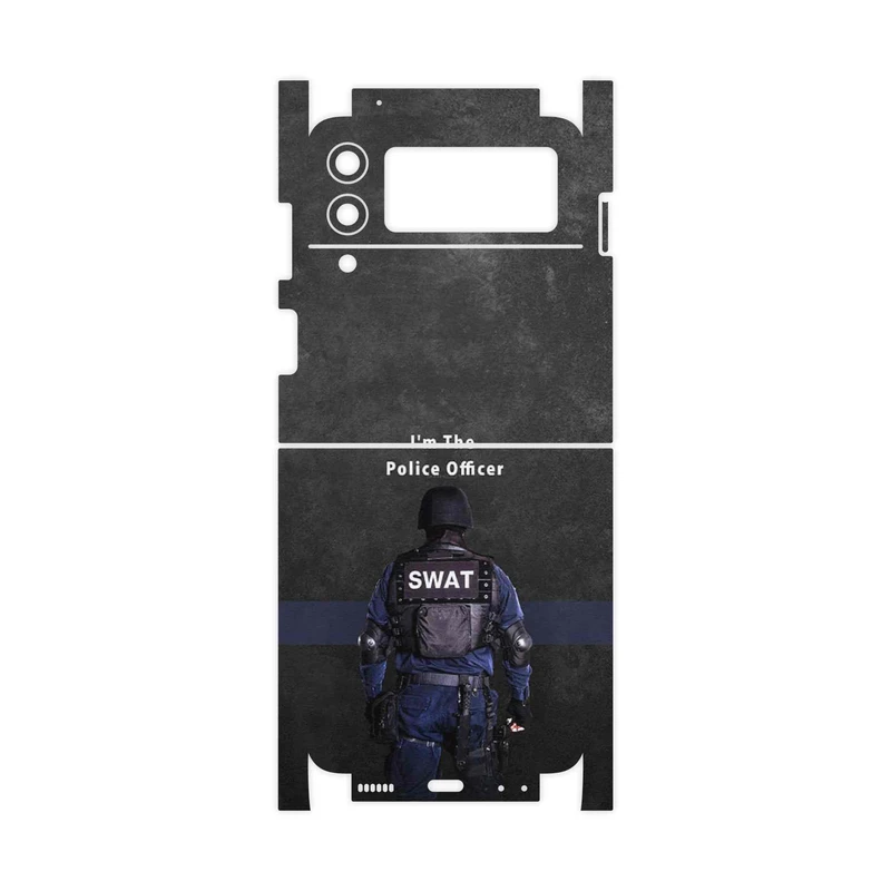 برچسب پوششی ماهوت مدل Police Officer-FullSkin مناسب برای گوشی موبایل سامسونگ Galaxy Z Flip3 5G