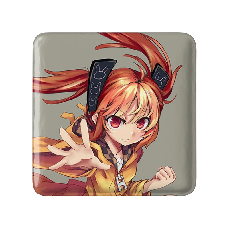 مگنت خندالو طرح انجو انیمه گلوله سیاه مدل مربعی کد 35811