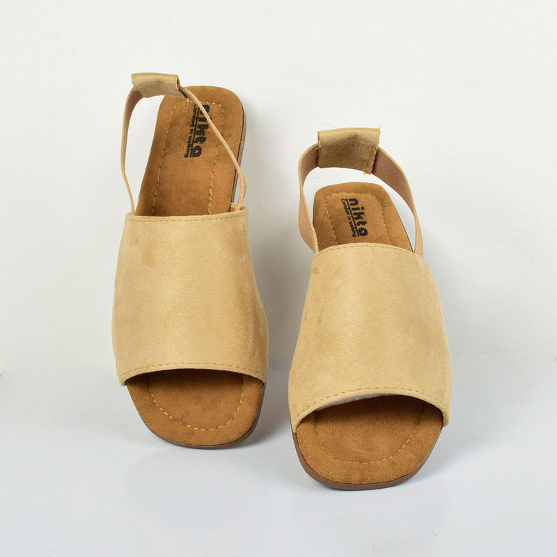 صندل زنانه نیکتا مدل بند کشی جیر 4152