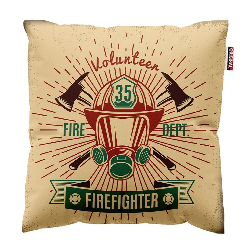 کوسن پاد آفرین مدل آتش نشان کد PK401797 سایز 40*40 سانتی متر