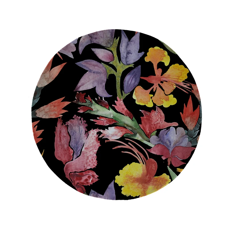 پادری مدل دایره طرح گل کد 5435 سایز 90 × 90 سانتی متر 