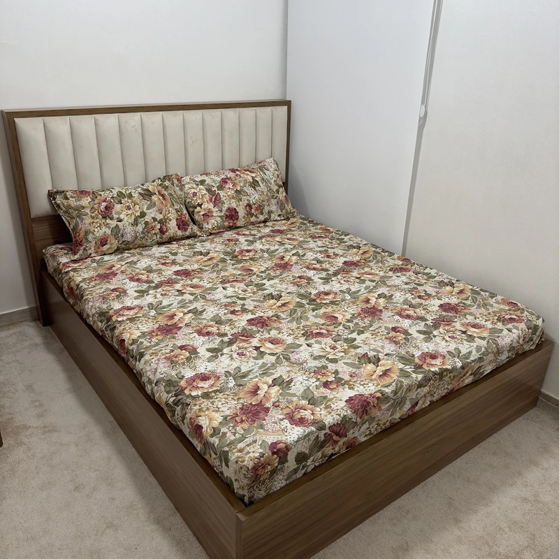 سرویس ملحفه ناتوسا مدل گلدن رز کد 180 دو نفره سه تکه