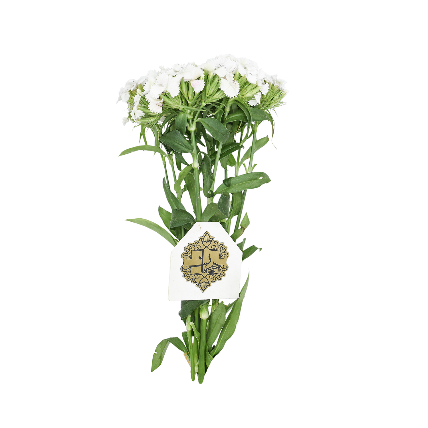 دسته گل قرنفول سفید صورتی هیمان کد 1075