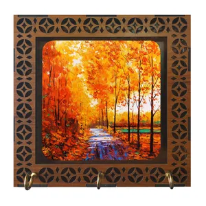 جا کلیدی مدل D1049 طرح نقاشی منظره درخت و پاییز