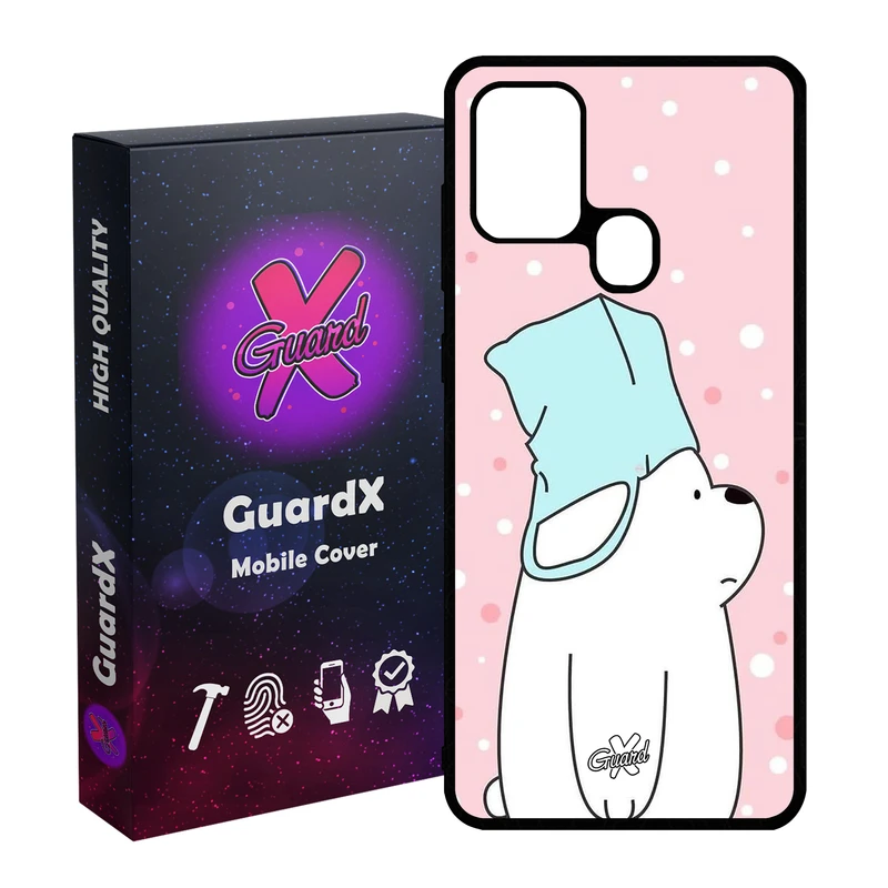 کاور گارد ایکس طرح Bear مدل Glass10019 مناسب برای گوشی موبایل سامسونگ Galaxy A21s