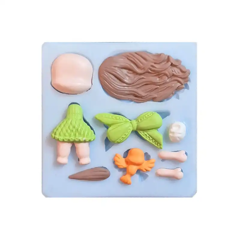 قالب مدل پیکسل خمیری دختر پاپیونی