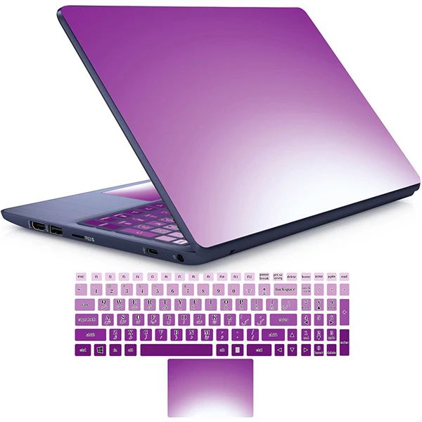 استیکر لپ تاپ راتیانا مدل violet love به همراه برچسب حروف فارسی