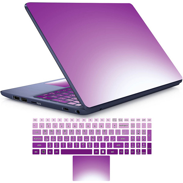 استیکر لپ تاپ راتیانا مدل violet love به همراه برچسب حروف فارسی