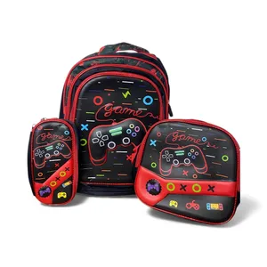 کوله پشتی مدل GAME به همراه کیف تغذیه و جامدادی