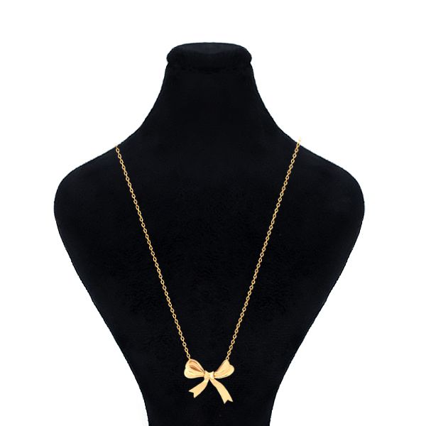 گردنبند طلا 18 عیار زنانه ماوی گالری مدل روبان ساده -  - 1