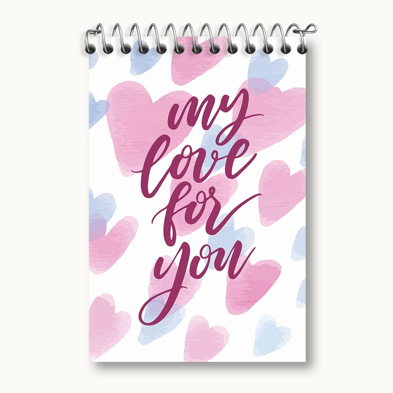 دفتر یادداشت 50 برگ خندالو مدل عاشقانه (Love) کد F2317