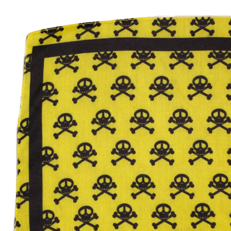 دستمال سر و گردن مدل باندانا طرح اسکلت کد 01