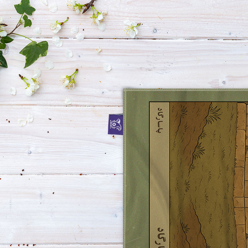 کاغذ کادو ترمه طراحان ایده مدل کارت آرامگاه کوروش بزرگ پاسارگاد کد map1522 سایز 57x37 سانتی متر