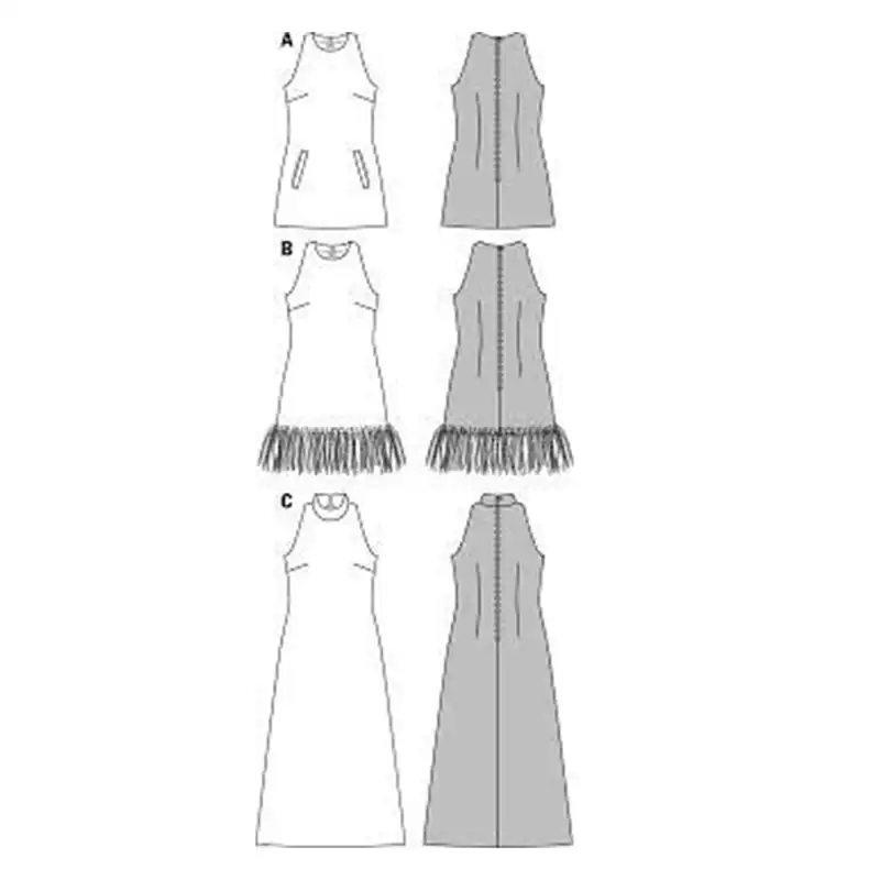 الگو خیاطی پیراهن زنانه بوردا استایل کد 7056 سایز 32 تا 44 متد مولر