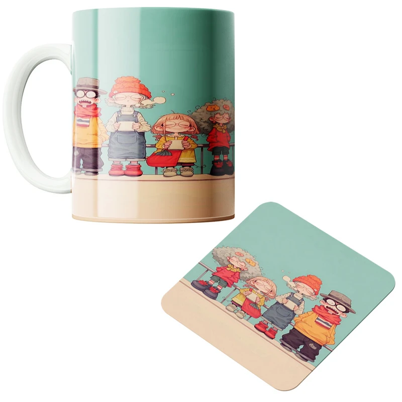 ماگ پادآفرین مدل فرند کد 374 به همراه زیر لیوانی 