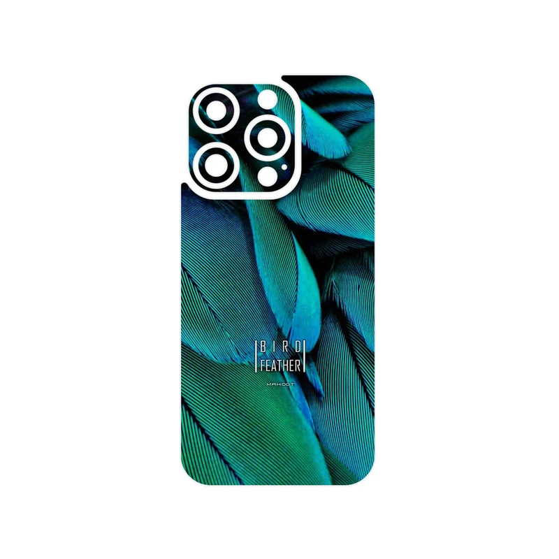 برچسب پوششی ماهوت مدل Green Feather مناسب برای گوشی موبایل اپل iPhone 15 Pro