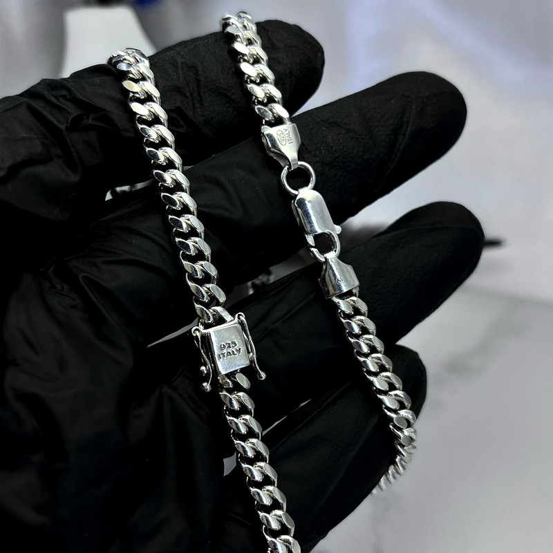 نیم ست نقره مردانه مدل آینه ای