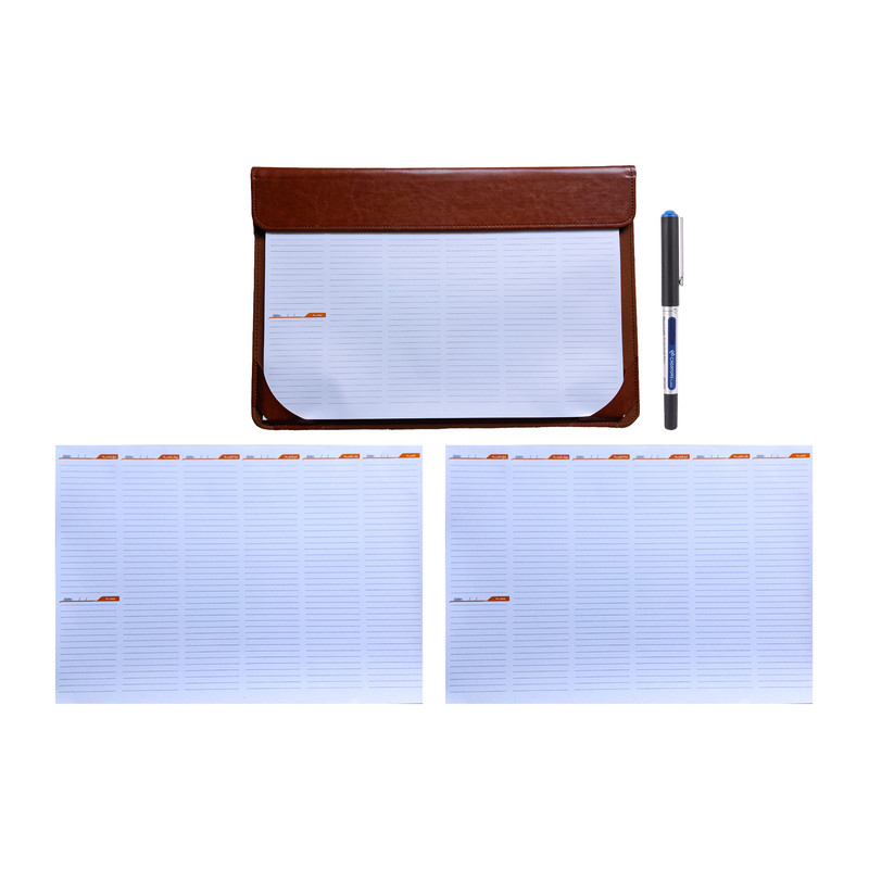 تقویم رومیزی سال 1404 مدل منشی طرح بدون تاریخ به همراه یدک و خودکار بسته 3 عددی