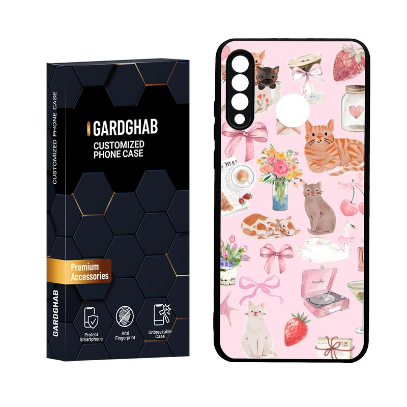  کاور گارد قاب مدل دور ژله ای  گلس فانتزی  مناسب برای گوشی موبایل  هوآوی P30 Lite