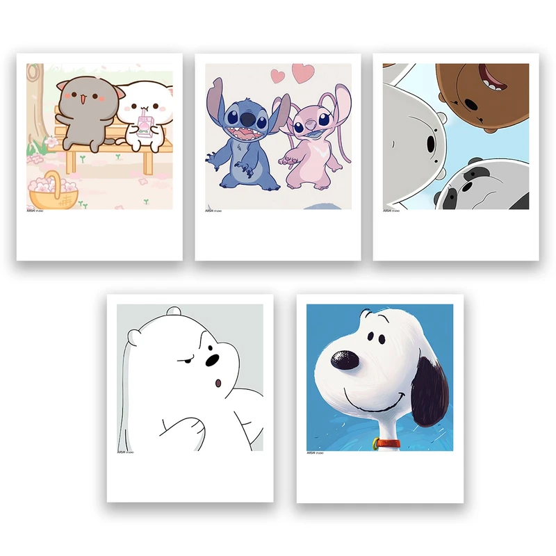 آویز تزیینی عرش مدل فانتزی انیمیشن کد Asa1082 مجموعه پنج عددی