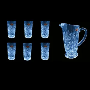 سرویس پارچ و لیوان 7 پارچه مدل پریما تراش طرح استوانه  کد 211