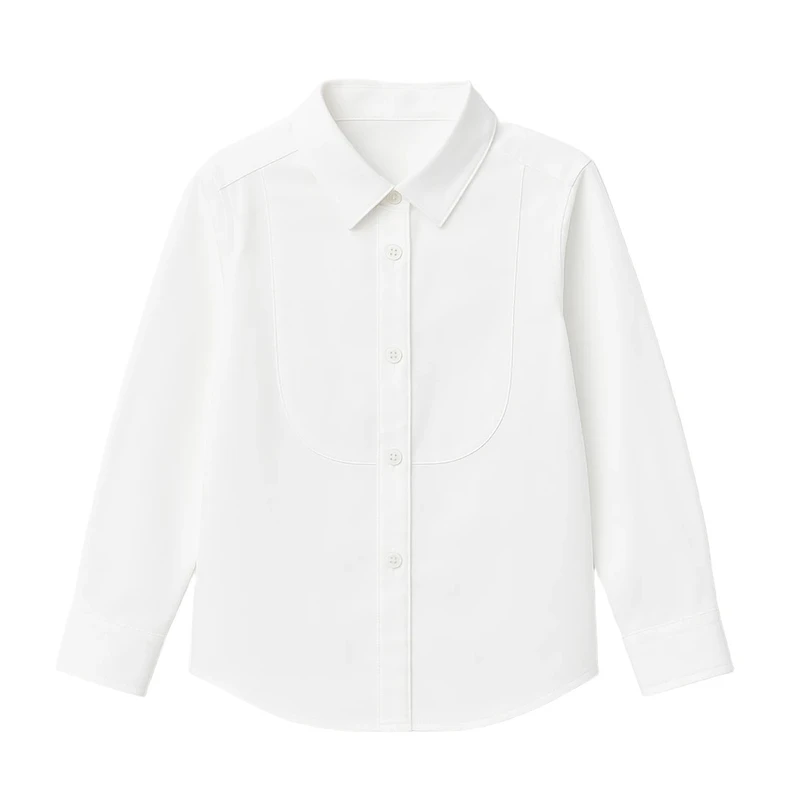 شومیز آستین بلند یقه برگردان دخترانه مدل 6089