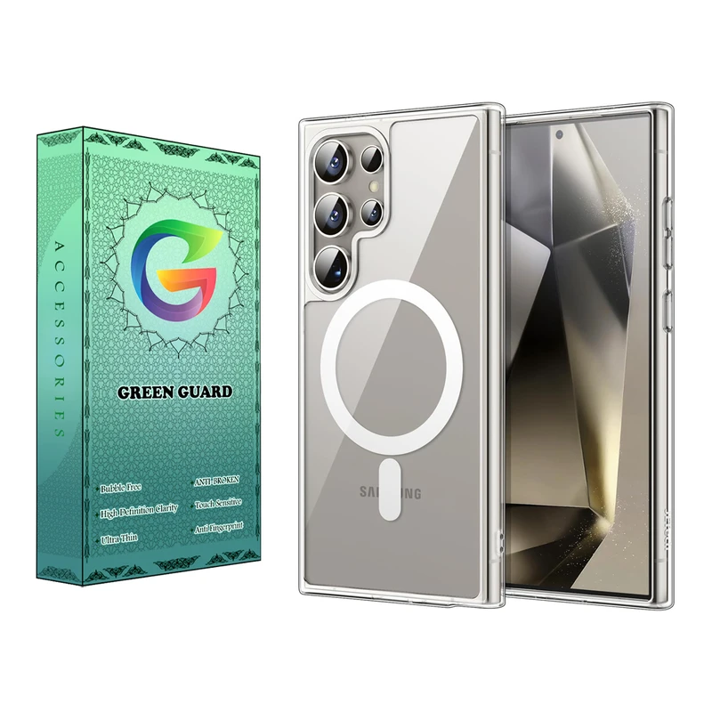 کاور گرین گارد مدل CR_Magsafe کد Clear 47 مناسب برای گوشی موبایل سامسونگ Galaxy S24 Ultra
