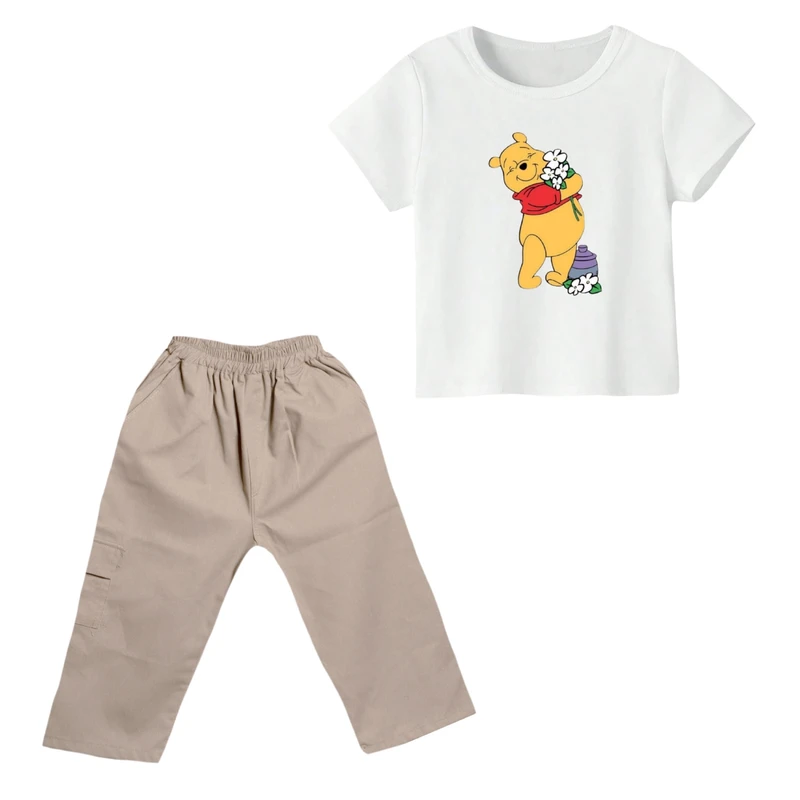 ست تی شرت و شلوارک پسرانه مدل پو کد ۷۰