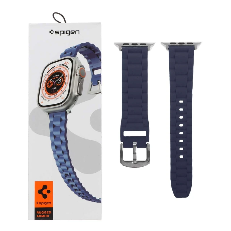 بند اسپیگن مدل Rugged Armor مناسب برای اپل واچ 42 / 44 / 45 / 49 میلی متری
