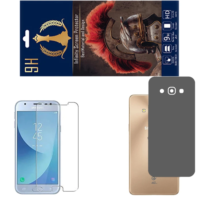 محافظ صفحه نمایش اینفینیتی مدل PRO مناسب برای گوشی موبایل سامسونگ GALAXY J3 PRO به همراه برچسب پوششی 