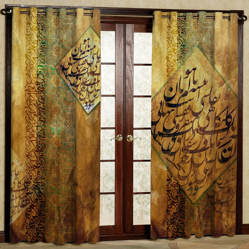 پرده مدل مخمل پانچی کد 1063L سایز 140x280 سانتی متر
