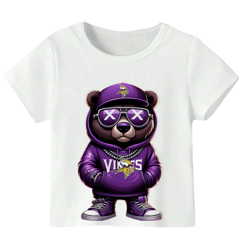 تی‌شرت آستین کوتاه پسرانه مدل W279 طرح خرس