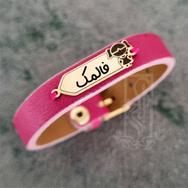 دستبند طلا 18 عیار دخترانه لیردا مدل اسم فالمک دستبند طلا 18 عیار دخترانه لیردا مدل اسم فالمک