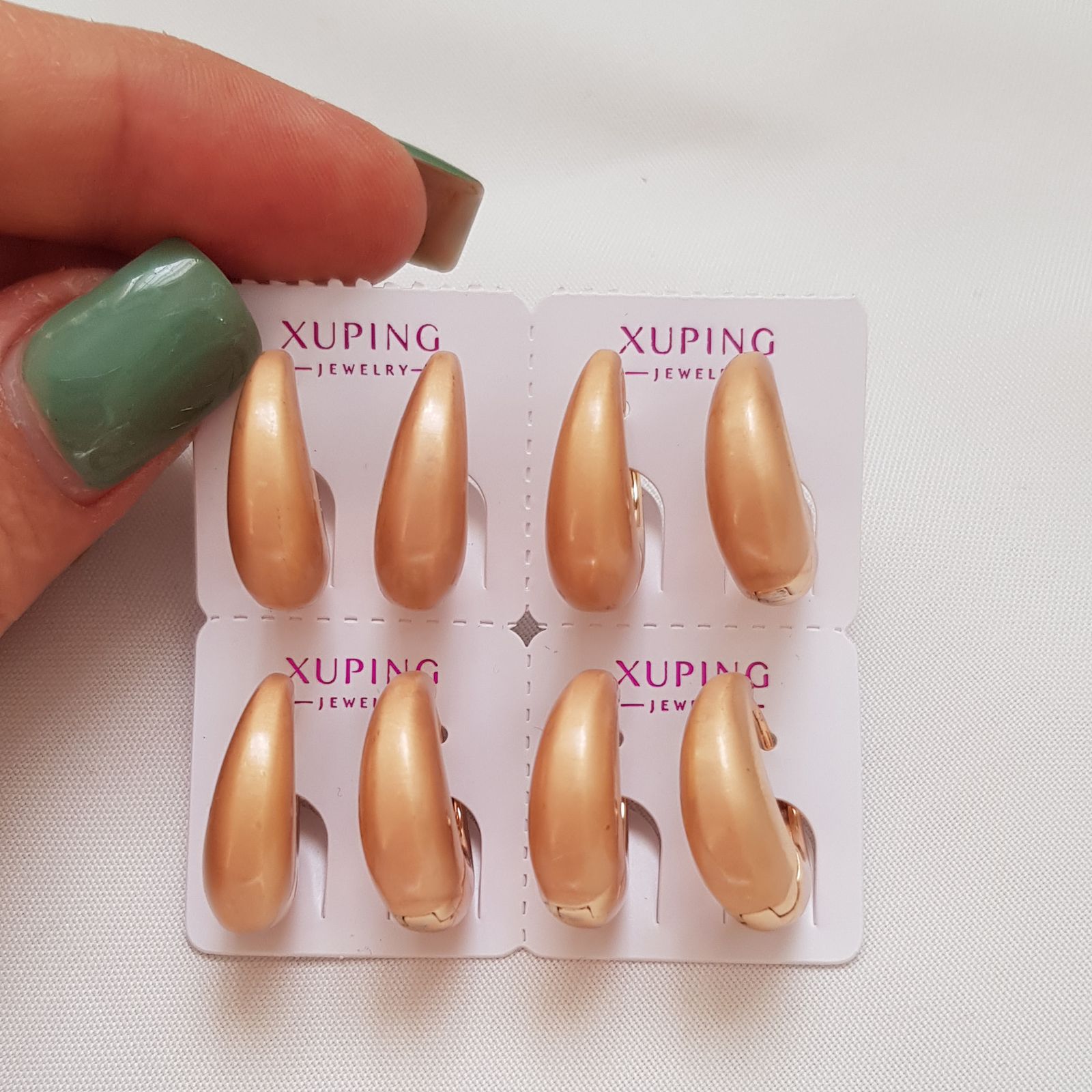 گوشواره زنانه ژوپینگ مدل مات و براق کد 3214 -  - 2