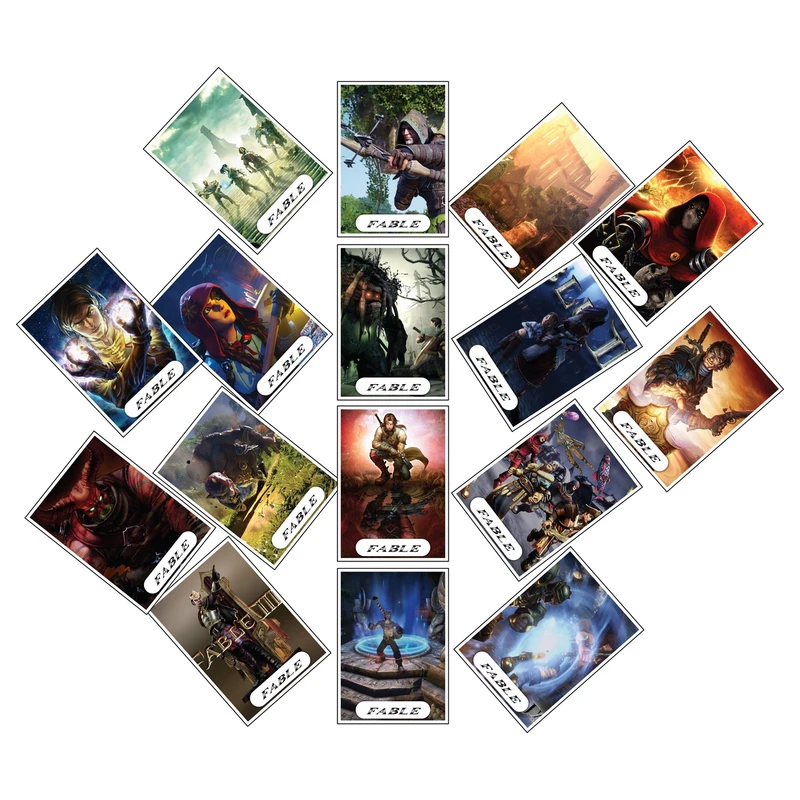استیکر لپ تاپ مدل بازی افسانه طرح fable  مجموعه 16 عددی
