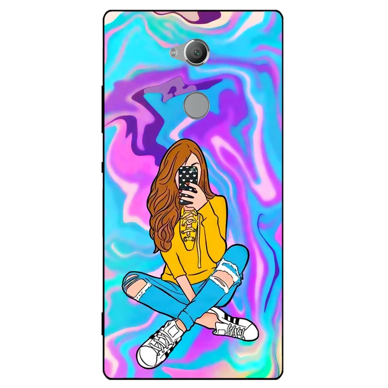 کاور مگافون طرح دخترانه مدل 7592 مناسب برای گوشی موبایل سونی Xperia XA2   