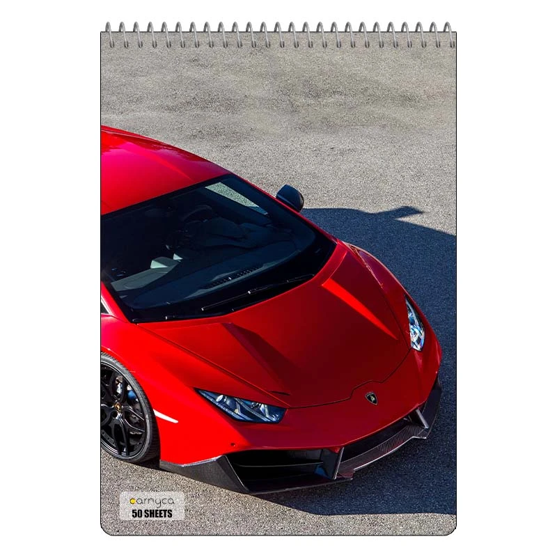 دفتر نقاشی 50 برگ سیمی کارنیکا طرح لامبورگینی هوراکان Lamborghini Huracan کد 86543